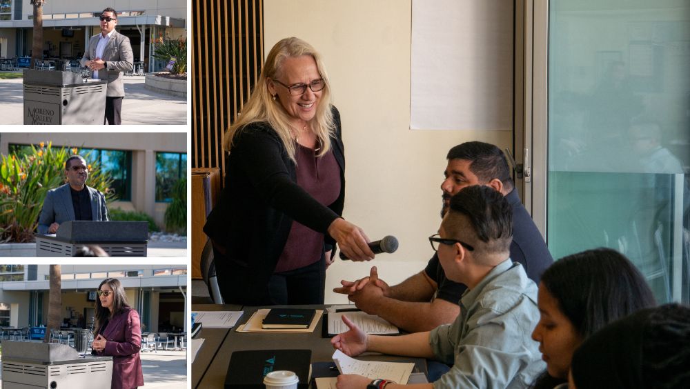 A selection of photos of speakers at the Cyber Summit