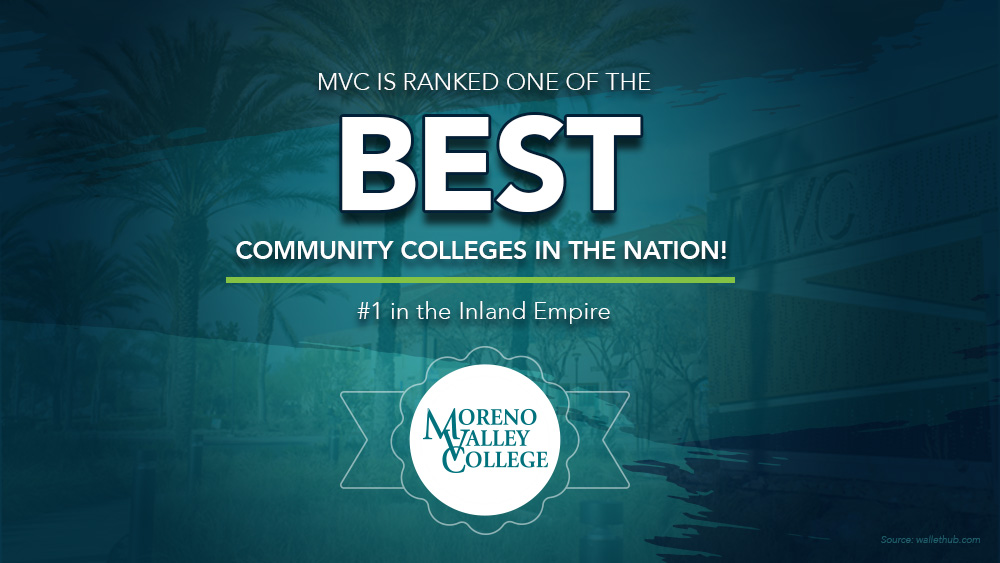 Headline stating MVC is ranked one of the BEST community colleges in the nation