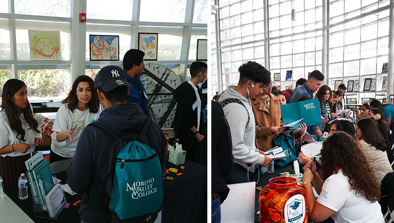 Students speak to MVC employees about college options